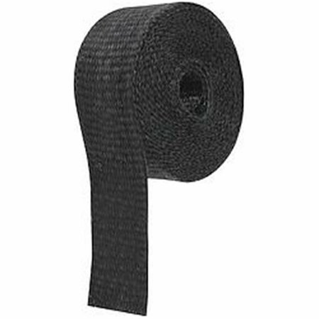 POWERHOUSE 2 in. x 25 ft. Exhaust Header Wrap, Black PO3628554